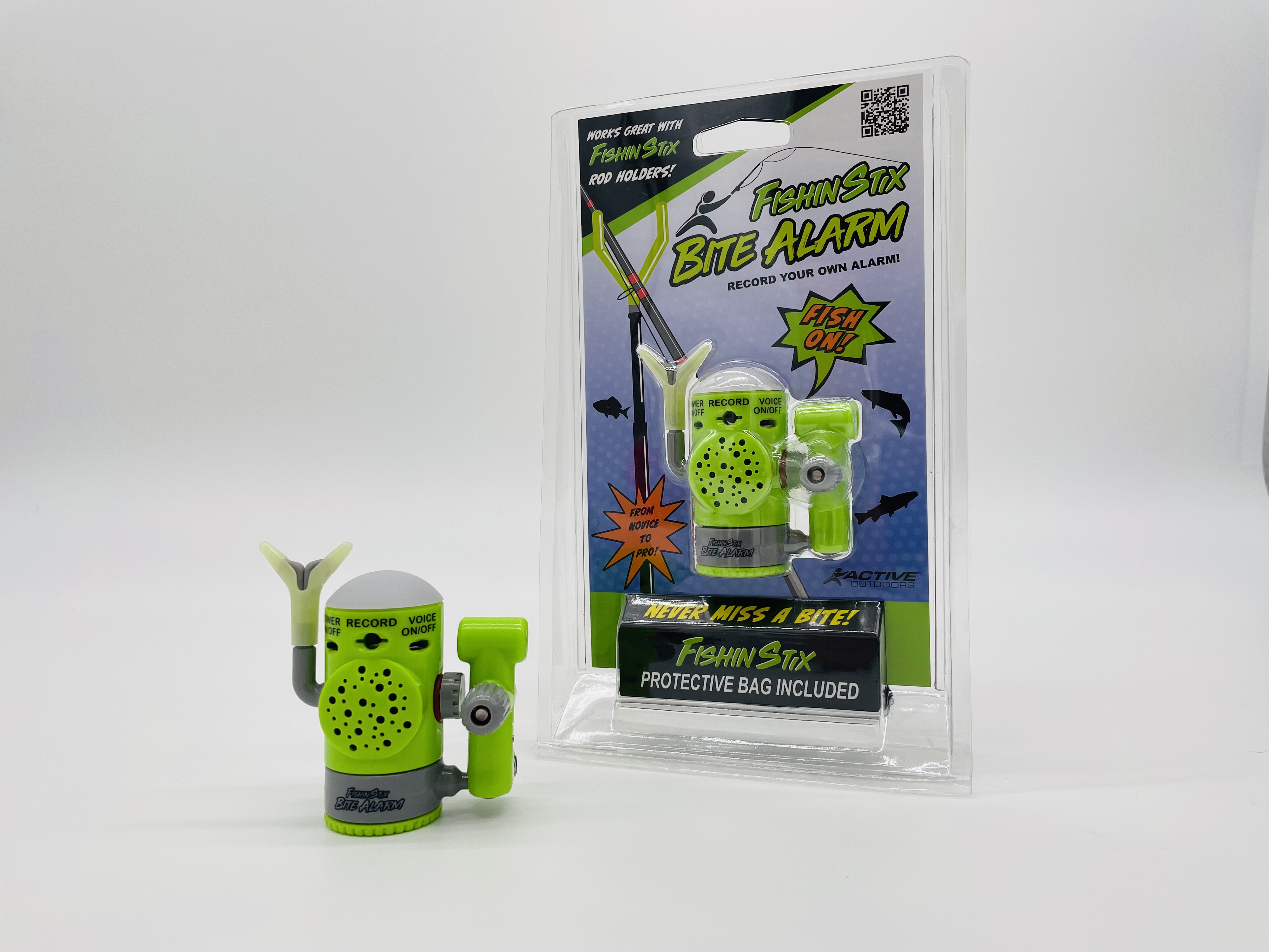Bite Alarms, in Green, Pink, Orange, Yellow and Black